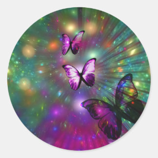 Sticker Rond Papillons pour toujours