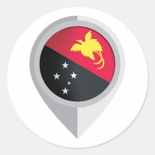Sticker Rond Papouasie-Nouvelle-Guinée