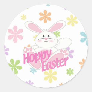 Sticker Rond Pâques chanceux