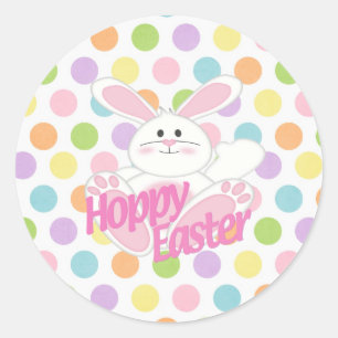 Sticker Rond Pâques chanceux