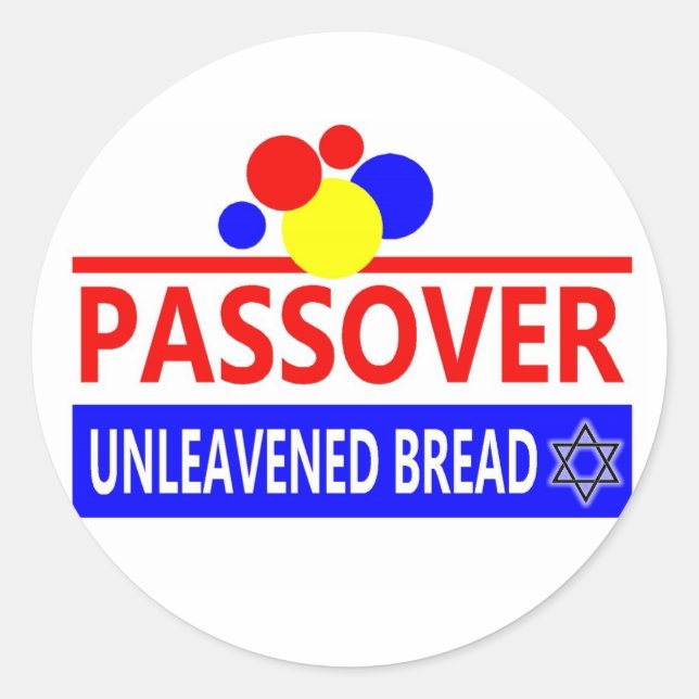 Sticker Rond Pâques Pain sans levain (Devant)