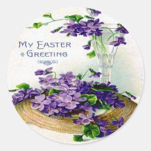 Sticker Rond Pâques victorienne