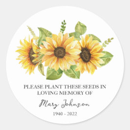 Sticker Rond Paquet de semences funéraires du Mémorial de tourn