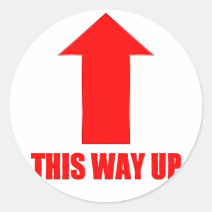 Sticker Rond Par ici