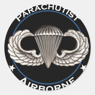 Sticker Rond Parachutiste aéroporté