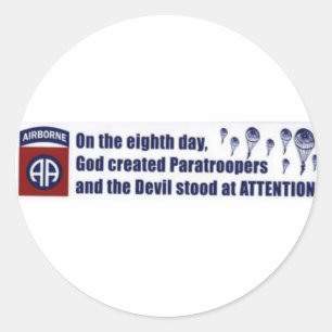 Sticker Rond parachutiste DRÔLE