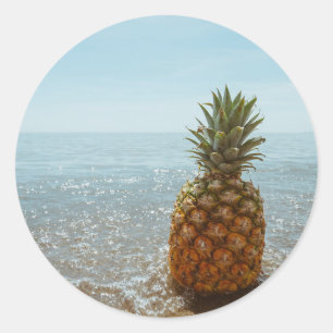 Sticker Rond Paradis de l'ananas