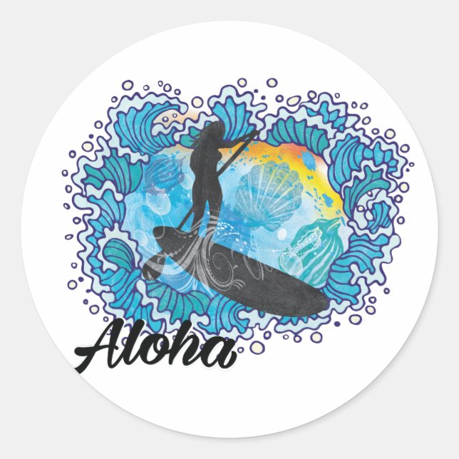 Sticker Rond Paradis d'embarquement de palette (Devant)