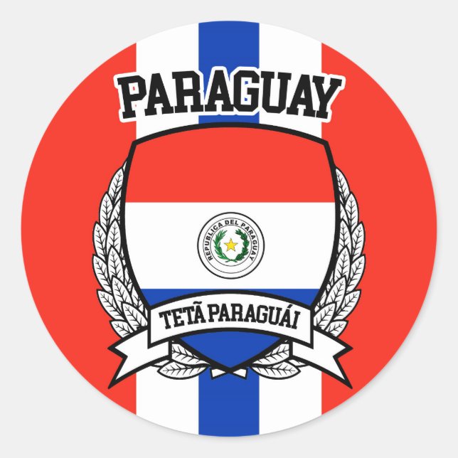 Sticker Rond Paraguay (Devant)