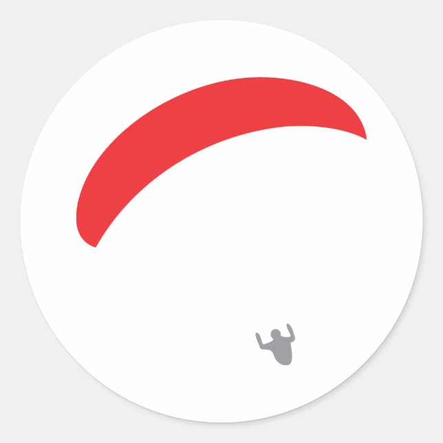 Sticker Rond parapente rouge - parapente (Devant)