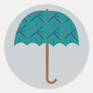 Sticker Rond Parapluie de tapis de l'aéroport PDX