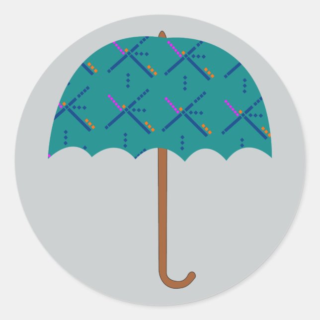Sticker Rond Parapluie de tapis de l'aéroport PDX (Devant)