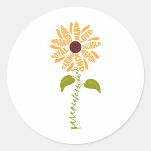 Sticker Rond Paraprofessionnel Para Professeur Tournesol Ck À L