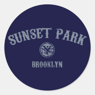 Sticker Rond Parc de coucher du soleil