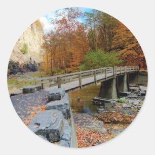 Sticker Rond Parc d'état de Taughannock Falls