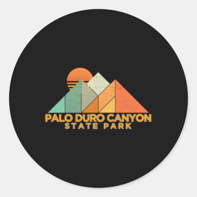 Sticker Rond Parc d'état du Canyon de Palo Duro (Devant)