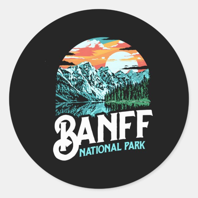 Sticker Rond Parc national Banff Lac Louise Canada (Devant)