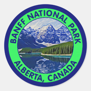 Sticker Rond Parc national de Banff, Alberta, Canada