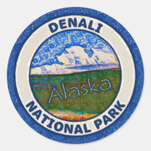 Sticker Rond Parc national de Denali, Alaska