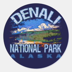 Sticker Rond Parc national de Denali, Alaska