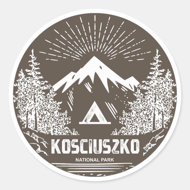 Sticker Rond Parc national de Kosciuszko (Devant)