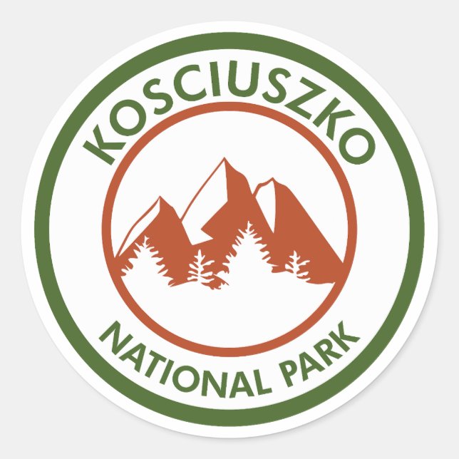 Sticker Rond Parc national de Kosciuszko (Devant)