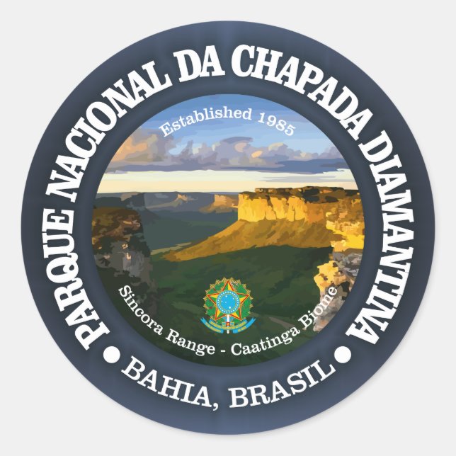 Sticker Rond Parc national de la Chapada Diamantina (Devant)