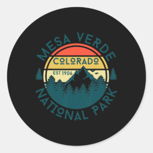 Sticker Rond Parc national de Mesa Verde Colorado Randonnée dan