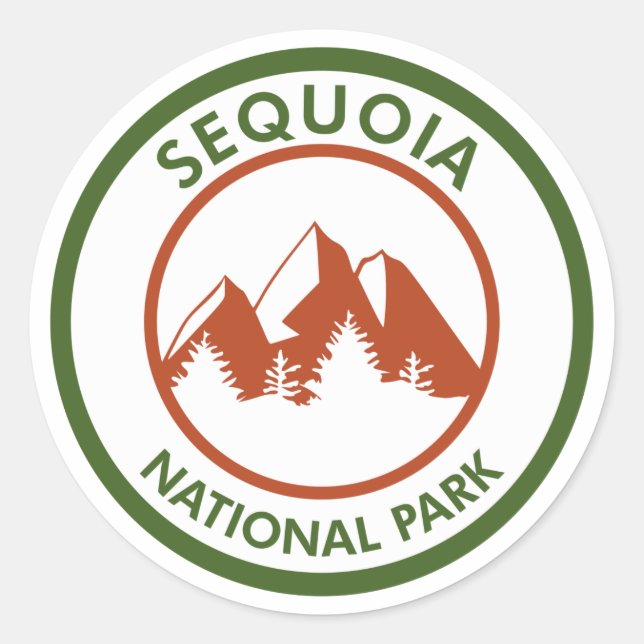 Sticker Rond Parc national de Sequoia (Devant)
