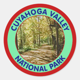 STICKER ROND PARC NATIONAL DE VALLÉE DE CUYAHOGA