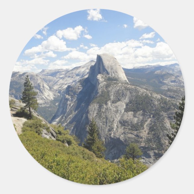 Sticker Rond Parc national de Yosemite Californie Half Dome Val (Devant)