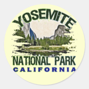 Sticker Rond Parc national de Yosemite, la Californie