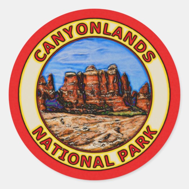 Sticker Rond Parc national des Canyonlands (Devant)