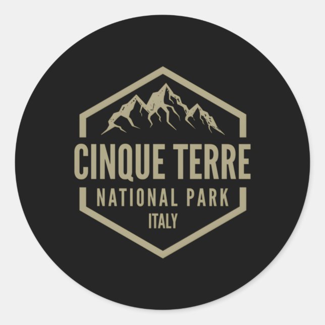 Sticker Rond Parc national des Cinque Terre Italie (Devant)