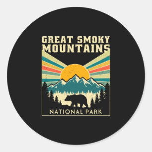 Sticker Rond parc national des great smoky mountains coucher de