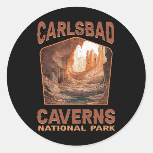 Sticker Rond Parc national des grottes de Carlsbad Nouveau-Mexi