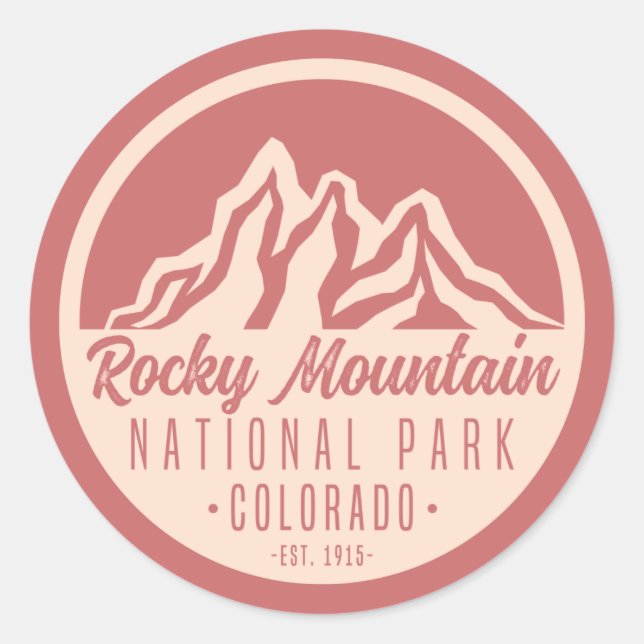 Sticker Rond Parc national des Rocheuses Colorado (Devant)