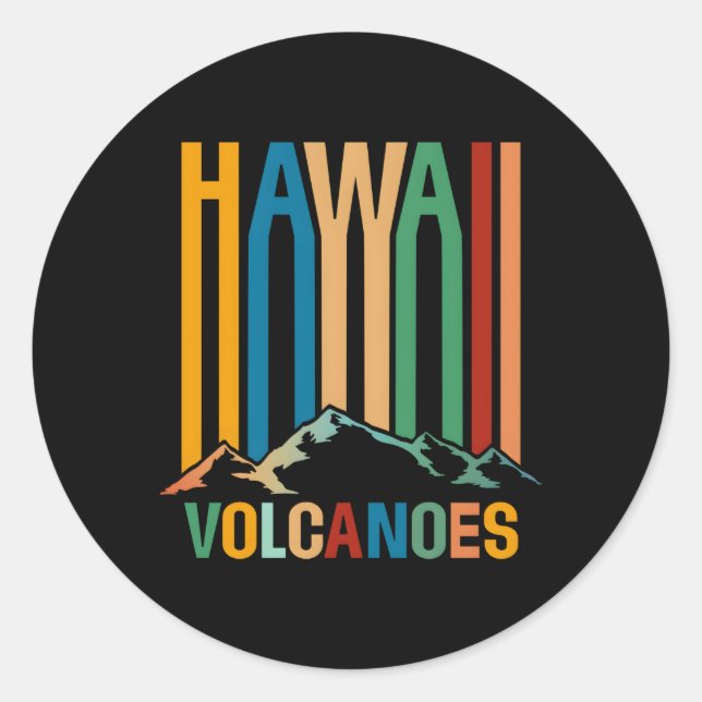 Sticker Rond Parc national des volcans d'Hawaii Conduite des vi (Devant)