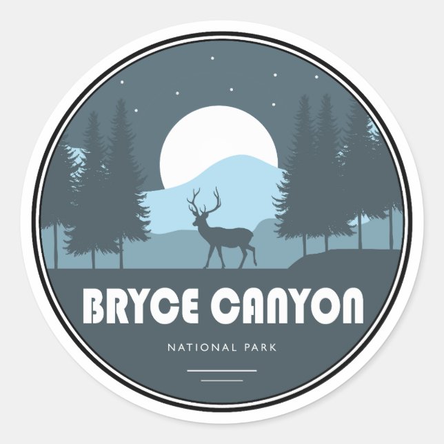 Sticker Rond Parc national du Bryce Canyon Deer (Devant)