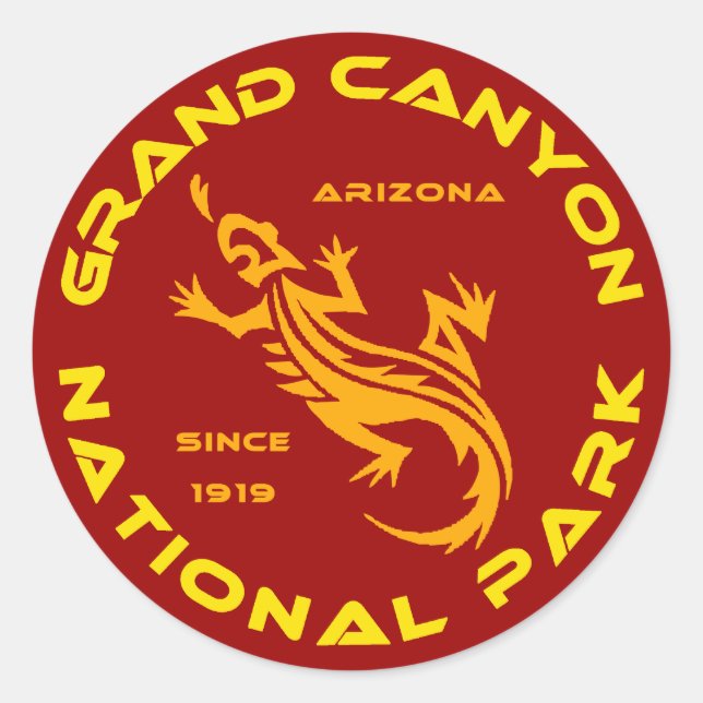 Sticker Rond Parc national du Grand Canyon (Devant)