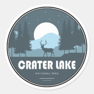 Sticker Rond Parc national du lac Crater Deer