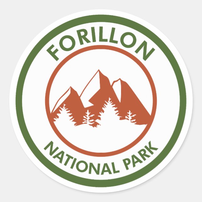Sticker Rond Parc national Forillon (Devant)