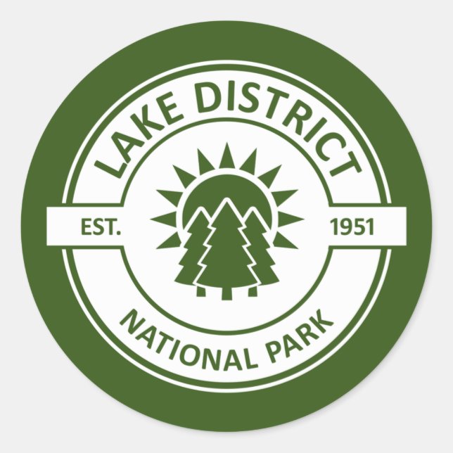 Sticker Rond Parc national Lake District (Devant)