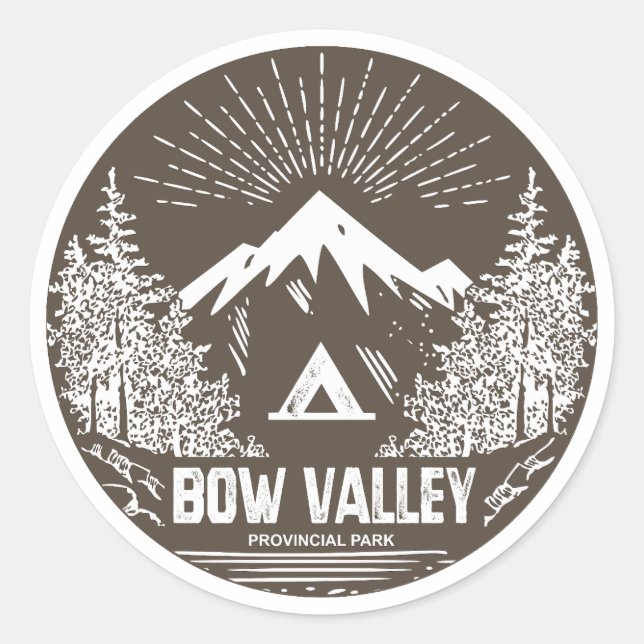 Sticker Rond Parc provincial de Bow Valley (Devant)