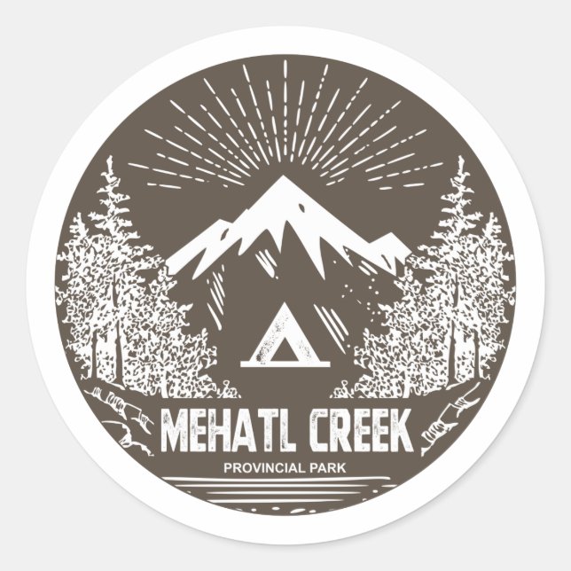 Sticker Rond Parc provincial de Mehatl Creek (Devant)