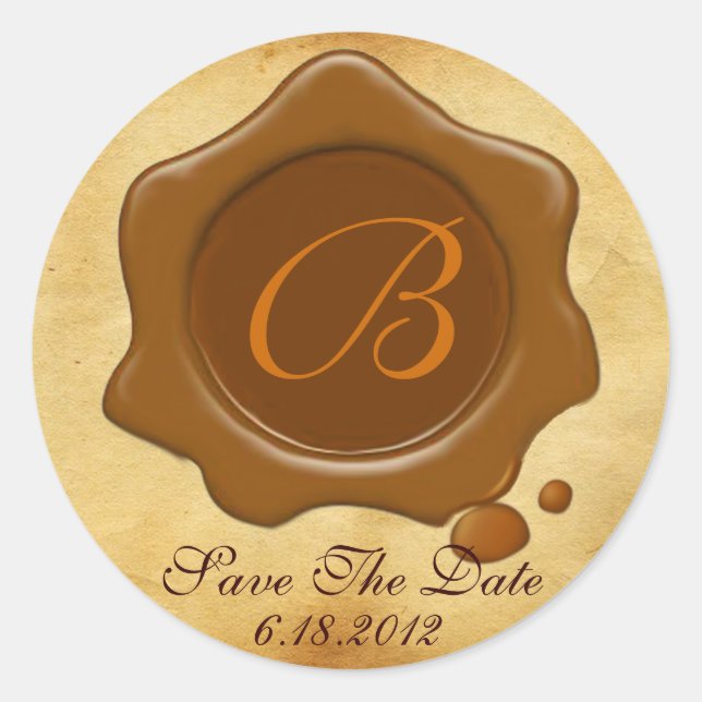 Sticker Rond PARCHOIX Brown DE SCEAUX EN CIRE (Devant)