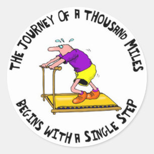 Sticker Rond Parcours De Mille Miles - Motivation Pour L'Exerci