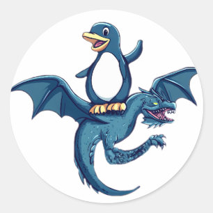 Sticker Rond Parcours Linux