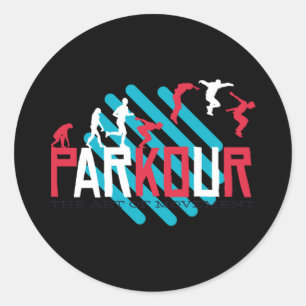 Sticker Rond Parcours, Parkour, acrobaties, Freerunning