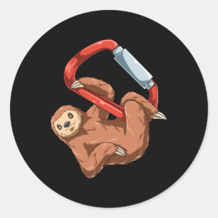 Sticker Rond Paresseux détendu - Cadeau de boulodrôme et d'esca